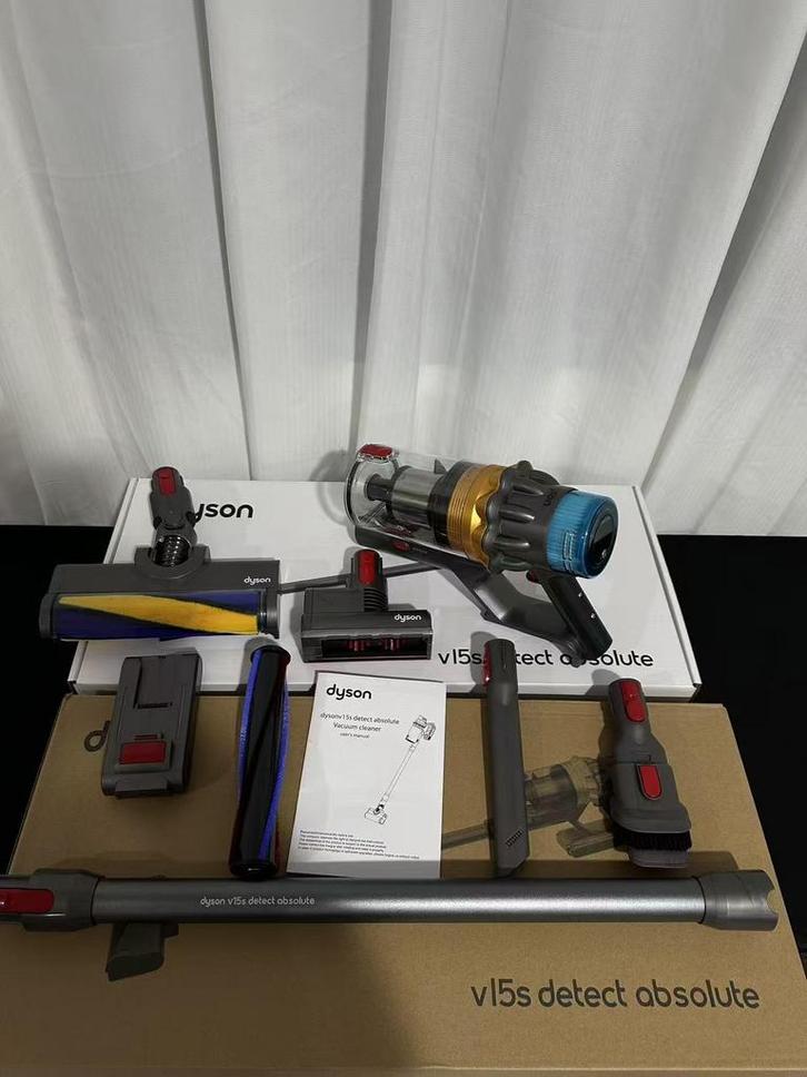 Dyson V15 Detect Absolute – Topconditie, Elektronische apparatuur, Stofzuigers, Nieuw, Stofzuiger, 1600 tot 2000 watt, Reservoir