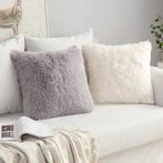 set van 2 knuffelig kunstbont kussensloop GRATIS LEVERING, Huis en Inrichting, Woonaccessoires | Kussens, Overige kleuren, -, Verzenden