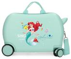 ABS Disney Princess Ariel Ride-On Kinderkoffer - Gratis Verz, Handtassen en Accessoires, Koffers, Hard kunststof, Slot, Nieuw