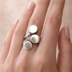 Bague en argent taille 51 (boules), Enlèvement ou Envoi, Femme ou Homme, Plus petit que 17, Comme neuf