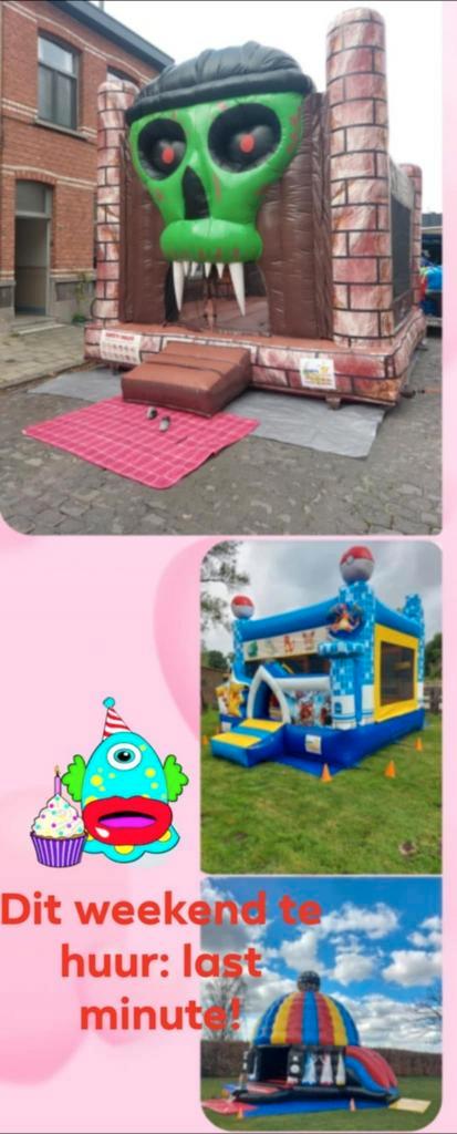 Last minute springkasteel te huur, Hobby en Vrije tijd, Feestartikelen | Verhuur, Zo goed als nieuw, Ophalen of Verzenden