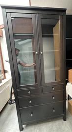 IKEA Vitrinekast met 3 lades, zwart 90x197 cm, 50 tot 100 cm, 150 tot 200 cm, Gebruikt, Met deur(en)