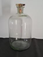 grote oude glazen fles - apothekersfles met glazen stop, Ophalen of Verzenden