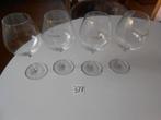 Fourchette glazen 4 stuks  Ø voet 84mm - H 230mm, Ophalen of Verzenden, Zo goed als nieuw, Bierglas