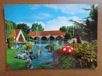 Postkaart De Panne, Meli park, Flamingo vijver