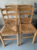 Chaises salle a manger ou cuisine en bois assise en rotin, Maison & Meubles, Comme neuf, Brun, Enlèvement, Bois