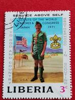 Libéria 1971 : Jamboree des scouts - Drapeau Etats Unis, Affranchi, Enlèvement ou Envoi, Autres pays