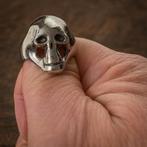 Verchroomde Skull Ring - 21mm!, Verzenden, Nieuw