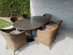 6 Toulouse Eising tuinstoelen wicker 4 seasous ash grey, Ophalen, Zo goed als nieuw, Wicker, Stoel