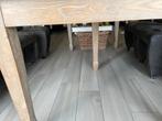 Eettafel, vijf poten, voor/achter een uitklapbaar paneel, Huis en Inrichting, Tafels | Eettafels, Ophalen, 100 tot 150 cm, 200 cm of meer