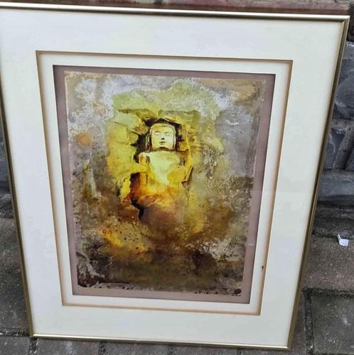Aquarelle signe Albert Dupuis, Hobby en Vrije tijd, Schilderen, Waterverf, Ophalen of Verzenden