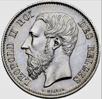 Belgium 50 Cents 1866 FDC MS64 Topstuk!! beschikbaar voor biedingen