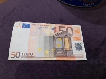 Bankbiljet van 50 euro 2002 Serie Z32503109994 gesigneerd do beschikbaar voor biedingen