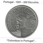 Portugal, 200 Escudos 1991, Columbus & Portugal., Ophalen of Verzenden, Overige landen, Losse munt