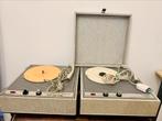 2x ÉTUI POUR LECTEUR DE DISQUE VINTAGE LESA ZODYNA 1960, Autres marques, Automatique, Tourne-disque, Utilisé