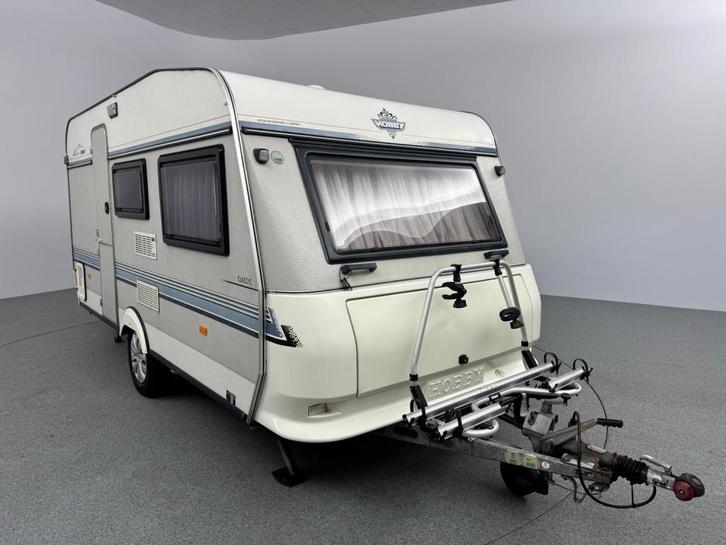 Hobby Classic 420 TM Mover Fietsendragers Voortent, Caravans en Kamperen, Caravans, tot en met 3, Treinzit, Hobby, Vast bed, 4 tot 5 meter