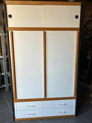 Kewlox kast, Avec tiroir(s), 25 à 50 cm, Kewlox, witte kasten, zwarte profielen, Autres essences de bois