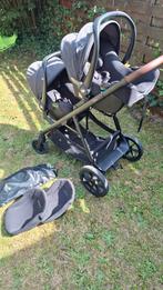 Dubbele kinderwagen – Qute + accessoires, Ophalen, Zo goed als nieuw, Kinderwagen