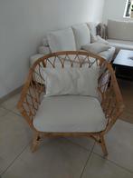 Fauteuil en rotin, Ophalen, Zo goed als nieuw, Scandinave, 75 tot 100 cm