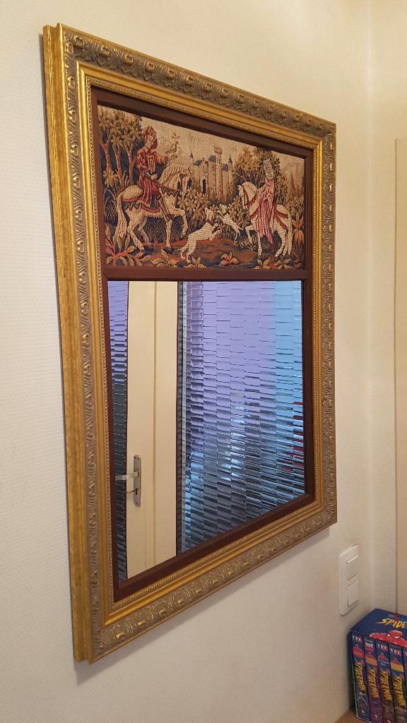 Bekledingsspiegel als nieuw! OM IN BESLAG TE NEMEN!, Huis en Inrichting, Woonaccessoires | Spiegels, Zo goed als nieuw, 50 tot 75 cm