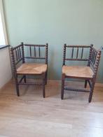 Paar gedraaide houten fauteuils, Antiek en Kunst, Antiek | Meubels | Stoelen en Sofa's, Ophalen