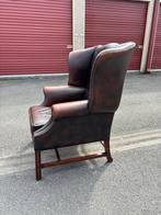 Chesterfield leren fauteuil, Huis en Inrichting, Fauteuils, Anglais, industriel, vintage, Ophalen of Verzenden, Zo goed als nieuw