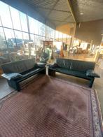 Jori lederen zetels | 2 zit en 3 zit | Donkergroen, Huis en Inrichting, Zetels | Zetels, Ophalen, Gebruikt, Rechte bank