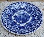 Antieke blauwe schotel, Societe Ceramique Maestricht, Casino, Antiek en Kunst, Antiek | Servies los, Ophalen of Verzenden