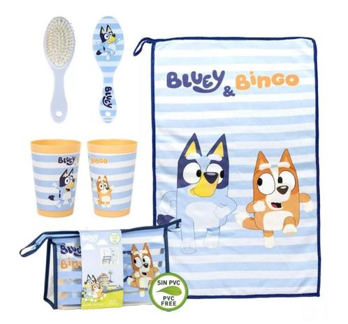 Bluey en Bingo Toilettas Gevuld - 4 Delig, Handtassen en Accessoires, Toilettassen, Nieuw, Jongen of Meisje, Blauw, Ophalen of Verzenden