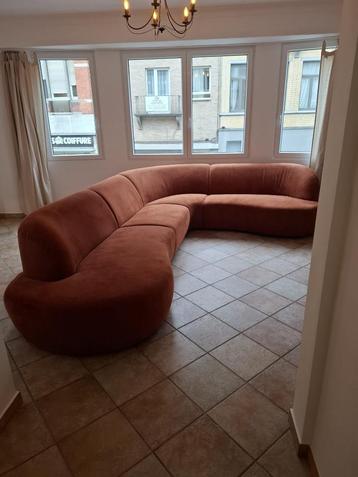 Hoekbank - Koperkleur - 7 tot 8 personen  beschikbaar voor biedingen