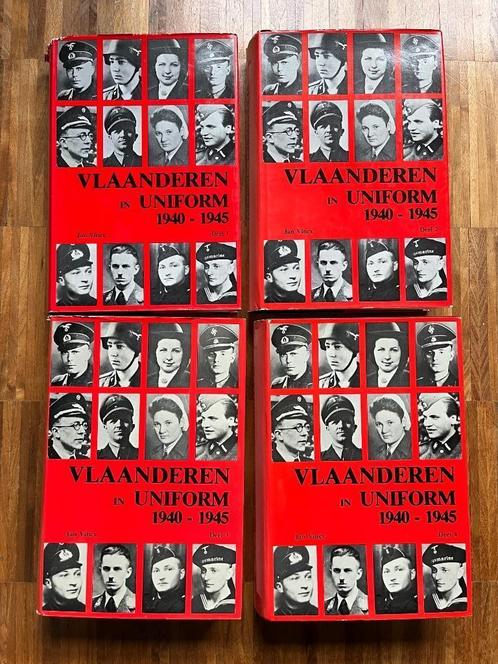 Vlaanderen in uniform 1940 - 1945 Deel 1 tot 4, Livres, Guerre & Militaire, Utilisé, Général, Deuxième Guerre mondiale, Enlèvement ou Envoi