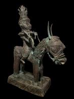 Grande sculpture Bronze - Royaume de Benin - Nigeria 73 cm, Ophalen, Brons