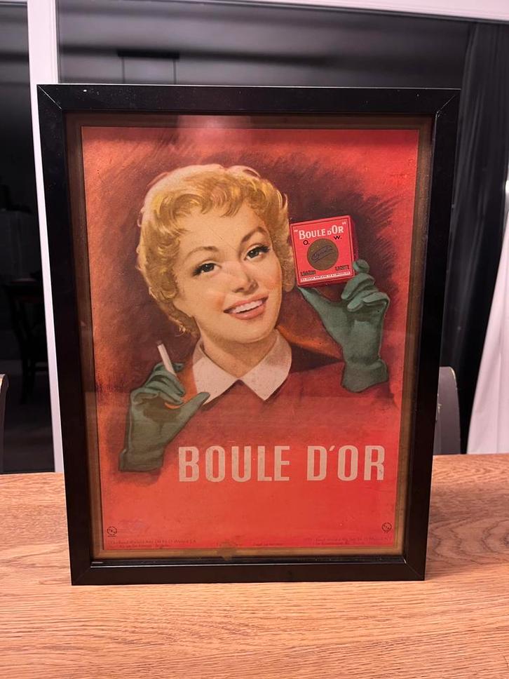 Carton publicitaire cigarettes Boule D’Or, Verzamelen, Merken en Reclamevoorwerpen, Gebruikt, Ophalen of Verzenden