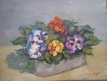 Bloemen stilleven M.VAN DEN BEMPT    30x40 beschikbaar voor biedingen