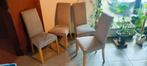 huiskamer eetkamer stoelen stoel stof grijs vier 4 stuks, Ophalen, Zo goed als nieuw, Vier, Stof