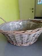 Rieten mand met handvaten 32 cm, Ophalen of Verzenden, Zo goed als nieuw, Mand