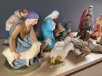14 vrij grote antieke religieuze beelden kerststal, Antiek en Kunst, Ophalen