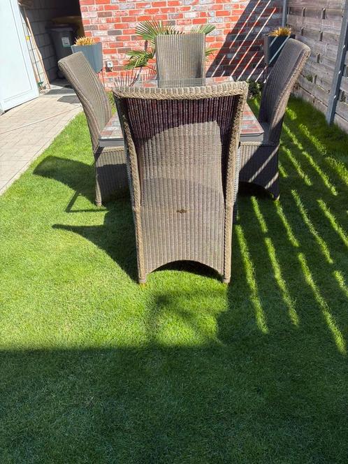 4 mooie tuinstoelen mee kussen in nieuwstaat, Tuin en Terras, Tuinsets en Loungesets, Zo goed als nieuw, Ophalen