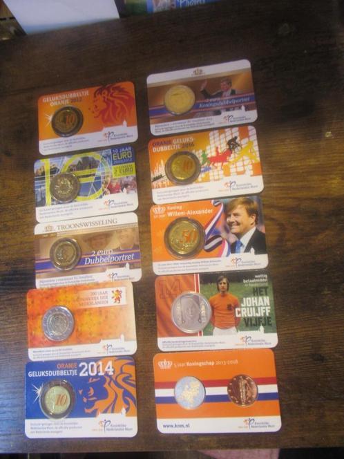 Kavel van 10 Coincards Nederland, Postzegels en Munten, Munten | Nederland, Losse munt, Euro's, Verzenden