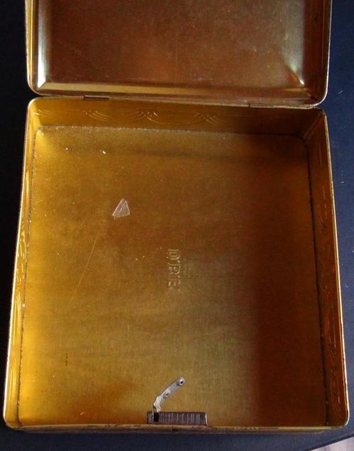 Metalen doos met afbeelding van schilderij of doos Oud Antwe, Verzamelen, Blikken, Gebruikt, Overige, Ophalen of Verzenden