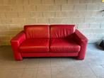 Rode zetelbank, Ophalen, Gebruikt, Leer, Rood