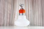 Vintage oplaine glass bulb pendant lamp retro oranje, Huis en Inrichting, Lampen | Hanglampen, Gebruikt, 50 tot 75 cm, Ophalen