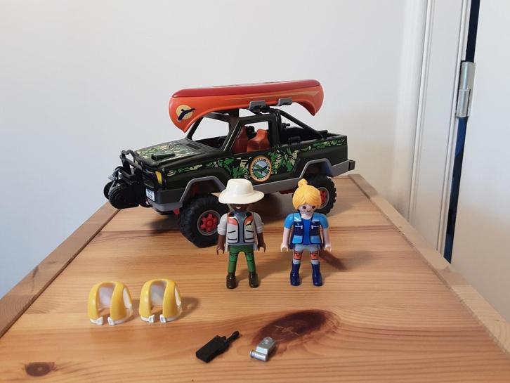 PLaymobil pick-up en kano - compleet, Kinderen en Baby's, Speelgoed | Playmobil, Zo goed als nieuw, Complete set, Ophalen of Verzenden