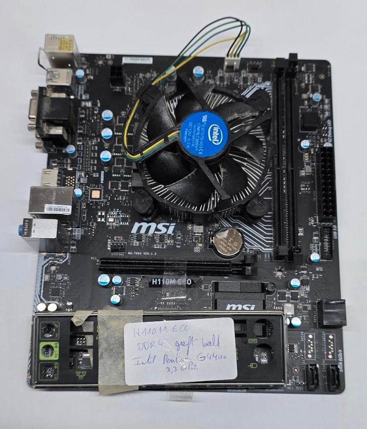 MSI H110M ECO DDR4 Intel Pentium G4400 nr 9, Computers en Software, Moederborden, Gebruikt, Intel, DDR4, Ophalen