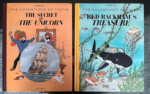 2 albums grand format Tintin Hergé, Livres, BD, Utilisé, Plusieurs BD, Enlèvement