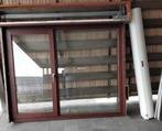Houten raam met thermopan glas / rolluik, Ophalen, Gevelraam of Ruit, Gebruikt, 120 tot 160 cm