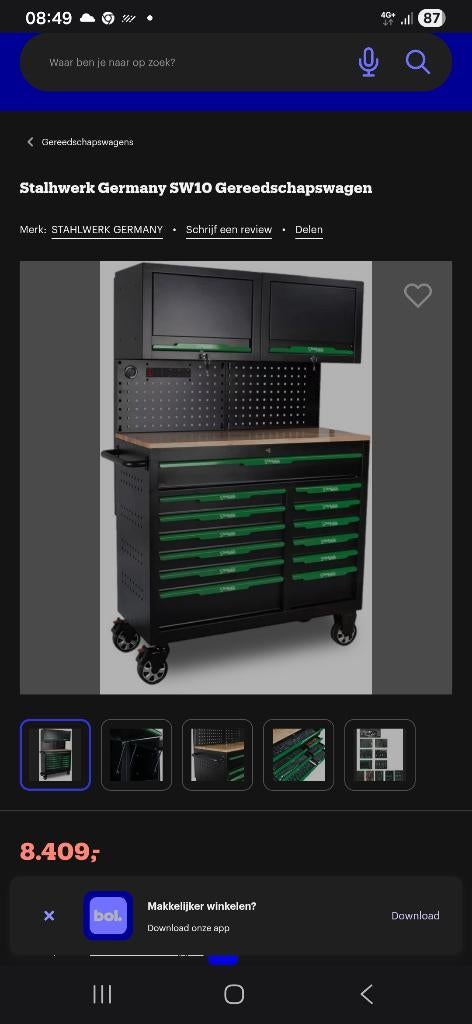 Stalhwerk Germany SW10 Gereedschapswagen, Doe-het-zelf en Bouw, Gereedschap | Overige machines, Nieuw, Ophalen