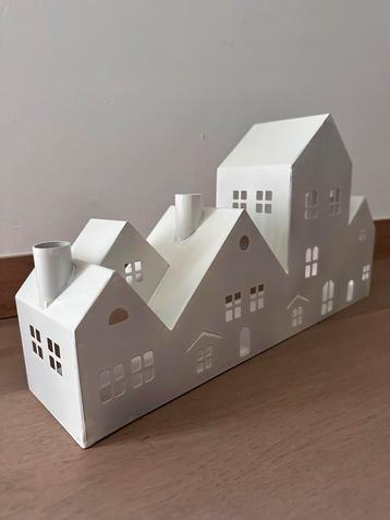 THEELICHTHOUDER/WAXINELICHTHOUDER WIT-METAAL beschikbaar voor biedingen