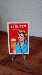 Brasserie bière ancienne carte à jouer Clausen #2, Panneau, Plaque ou Plaquette publicitaire, Comme neuf, Autres marques, Envoi
