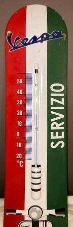 Vespa thermometer op emaille plaat, Verzamelen, Ophalen of Verzenden